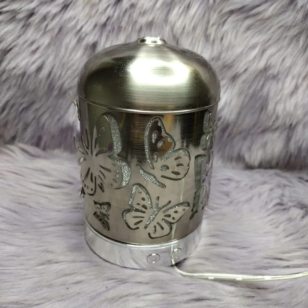 Better Homes And Garden Silver Butterfly Aroma Diffuser Color changing No Box